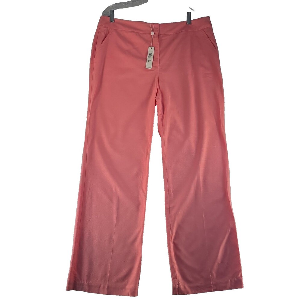 Trina Turk Danno Pants Womens Size 16 Tencel Flare Dress Pants Pink New with Tag